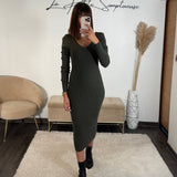 ROBE DOS NU KAKI LENA - La Petite Somptueuse