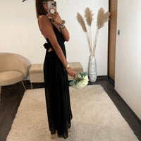 ROBE DOS NU NOIR BIANCA - La Petite Somptueuse