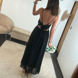 ROBE DOS NU NOIR BIANCA - La Petite Somptueuse