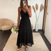 ROBE DOS NU NOIR BIANCA - La Petite Somptueuse