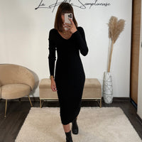 ROBE DOS NU NOIR LENA - La Petite Somptueuse
