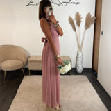 ROBE DOS NU ROSE BIANCA - La Petite Somptueuse