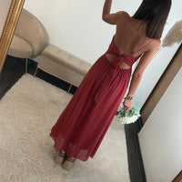 ROBE DOS NU VIEUX ROSE/TERRACOTTA BIANCA - La Petite Somptueuse