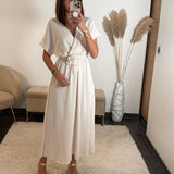 ROBE ECRU CHLOE - La Petite Somptueuse