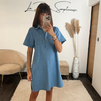 ROBE EN JEAN EMELINE - La Petite Somptueuse