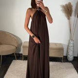 ROBE ETOILE DE MER CHOCOLAT - La Petite Somptueuse