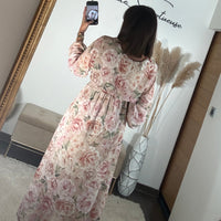 ROBE FLEURIE ROSE HORTENSE - La Petite Somptueuse