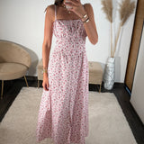 ROBE FLEURIE ROSE LENA - La Petite Somptueuse