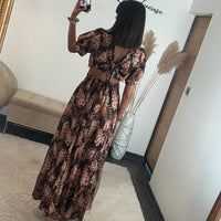 ROBE FLOWERS CHOCO LILY - La Petite Somptueuse