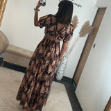 ROBE FLOWERS CHOCO LILY - La Petite Somptueuse