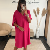 ROBE FUCHSIA CHARLIZE - La Petite Somptueuse