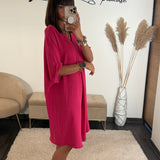 ROBE FUCHSIA CHARLIZE - La Petite Somptueuse