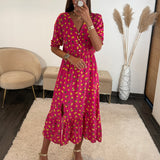ROBE FUCHSIA CITRON - La Petite Somptueuse