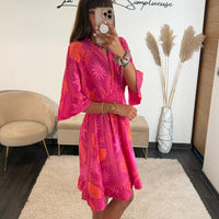 ROBE FUCHSIA COQUILLAGE - La Petite Somptueuse