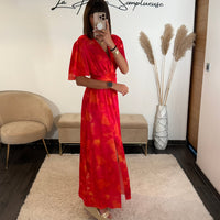 ROBE FUCHSIA ET ORANGE ALMA - La Petite Somptueuse