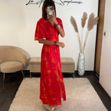 ROBE FUCHSIA ET ORANGE ALMA - La Petite Somptueuse