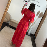 ROBE FUCHSIA ET ORANGE ALMA - La Petite Somptueuse