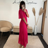 ROBE FUCHSIA FLORIA - La Petite Somptueuse