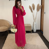 ROBE FUCHSIA FLUIDE MARTA - La Petite Somptueuse