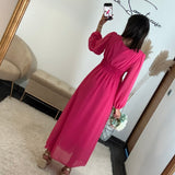 ROBE FUCHSIA FLUIDE MARTA - La Petite Somptueuse