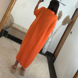 ROBE GAZE DE COTON ORANGE JULIE - La Petite Somptueuse