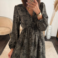 ROBE GRISE AMANDA - La Petite Somptueuse