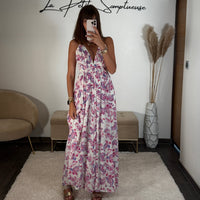 ROBE IMPRIME PURPLE - La Petite Somptueuse