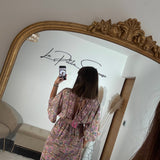 ROBE IMPRIME ROSE JOYCE - La Petite Somptueuse