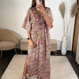 ROBE IMPRIME ROSE JOYCE - La Petite Somptueuse