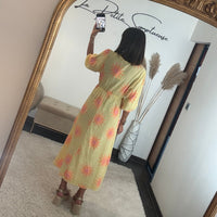 ROBE JAUNE GAZE DE COTON SUNNY - La Petite Somptueuse