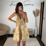 ROBE JAUNE MYLENE - La Petite Somptueuse