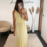 ROBE JAUNE SANDRA - La Petite Somptueuse