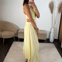 ROBE JAUNE SANDRA - La Petite Somptueuse