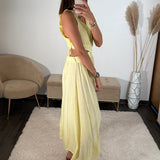 ROBE JAUNE SANDRA - La Petite Somptueuse