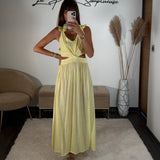 ROBE JAUNE SANDRA - La Petite Somptueuse