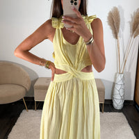 ROBE JAUNE SANDRA - La Petite Somptueuse