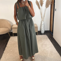 ROBE KAKI ADELAIDE - La Petite Somptueuse