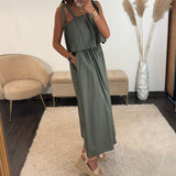 ROBE KAKI ADELAIDE - La Petite Somptueuse