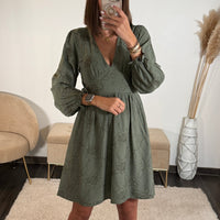 ROBE KAKI ALEXANDRA - La Petite Somptueuse