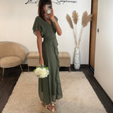 ROBE KAKI ALICIA - La Petite Somptueuse