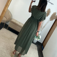 ROBE KAKI ALICIA - La Petite Somptueuse