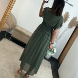 ROBE KAKI ALICIA - La Petite Somptueuse