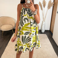 ROBE KAKI ET VERT ADELE - La Petite Somptueuse