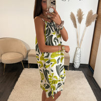 ROBE KAKI ET VERT ADELE - La Petite Somptueuse