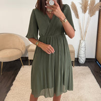 ROBE KAKI HILONA - La Petite Somptueuse
