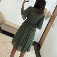 ROBE KAKI HILONA - La Petite Somptueuse