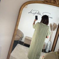 ROBE KAKI LIN EZIA - La Petite Somptueuse