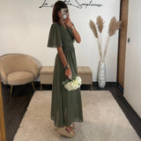 ROBE KAKI LISON - La Petite Somptueuse