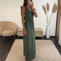 ROBE KAKI SANDRA - La Petite Somptueuse