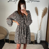 ROBE LEOPARD ARIANA - La Petite Somptueuse